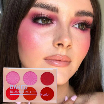 BLUST&FAMME 6 color Blusher Multicolor Matte Blusher Palette Shimmery(multi)
