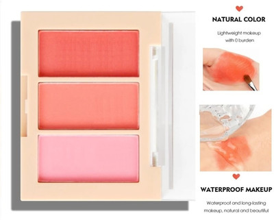 Amaryllis Best 3 in 1 Blush Palette with highly blendable shades(Multicolour)