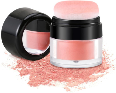 THTC Puff Matte Face Blush for Cheeks, Highly Pigmented Blush Easy to Blend(peach)