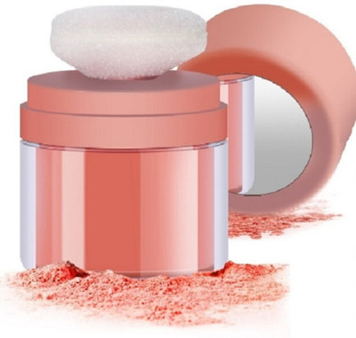 Jiwoo powder blusher with puff waterproof matte finihs peach(peach)