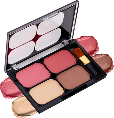 COLORS QUEEN Blush and Highlighter Palette for Face Makeup Matte Finish, Highly Pigmented(Multicolor - 01)
