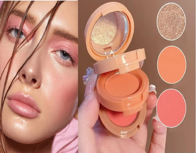 CATERINACHIARA Glow Pinkish Highlighter Makeup Palette Long-Lasting Highlighter(multicolor)