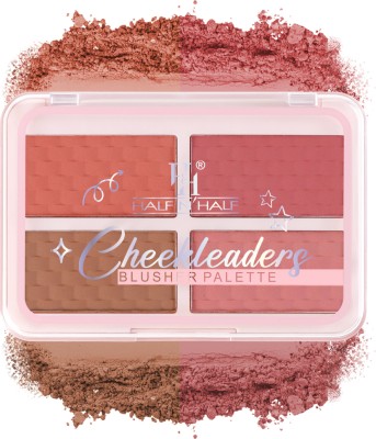 Half N Half Cheekleaders Makeup Enriched with Vitamin E Sheer to Bold Colors Blusher Palette(03 Get gorgeous)
