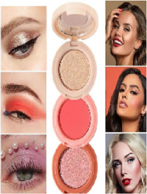 Lui Pui best 3 in 1 blush for girls(multicolor)