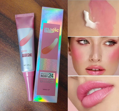manasona Cream Blush Stick - Multi-Use Makeup Stick for Cheeks and Lips(Pink)