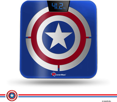 Powermax Fitness BCA-140 Captain America Marvel Series Bluetooth Smart Scale BMI Weighing Scale