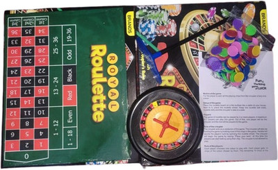 KVAChild Joys Royal Roulette Board Game with Croupier's Rake, Casino Style Gaming Set Educational Board Games