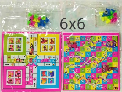 SR ENTERPRISE Ludo Game Set 2 in 1 Snakes and Ladders Travel Board Game Party & Fun Board Game