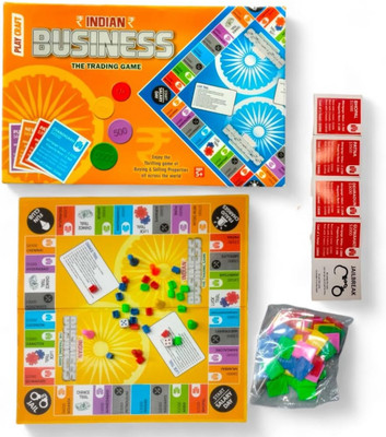 Jayaansh Traders Business India , The Trading Game,1 Play Board,6 Playing Pcs,24 HotelPcs Etc Money & Assets Board Game