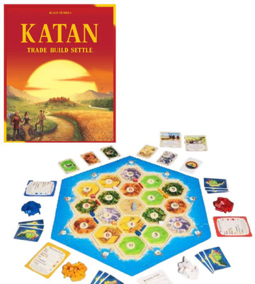 Kids Mandi Katan Board Game | Engage in Trading & Building Strategies with Family & Friends Board Game Accessories