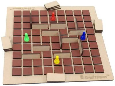 Kraftsman Wooden Corridor Board Game Strategy Gameplay for Kids & Adults |2-4 Players Game Strategy & War Games Board Game