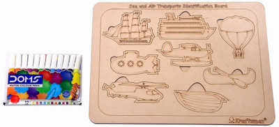 Trade Globe Educational learning Puzzle for Kids transport Themed with Color kit Included Educational Board Games