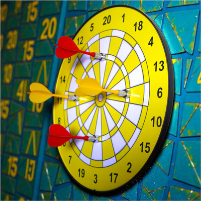 niyana 12 Inch Magnetic Dart Board with 4 Strong Magnetic Dart Dart Board Game