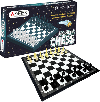 APEX MEDIA AND MARKETING INDIA Apex Magnetic Foldable Chess Board Game for Kids & Adults | Magnetic Chess Set Educational Board Games