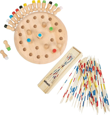 MARA BOMMAI Memory Match Stick Chess Game & Wooden Mikado Spiel,Colorful Memory Chess Game, Board Game Accessories