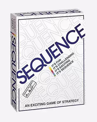 WECAN FASHION Sequence Board Game With Playing Board Cards & Red Green & Blue Chips Party & Fun Board Game