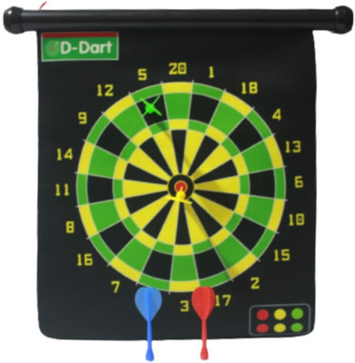 Smartcraft Rollup Double Sided Board Game with 4 Magnetic Dart Board Game