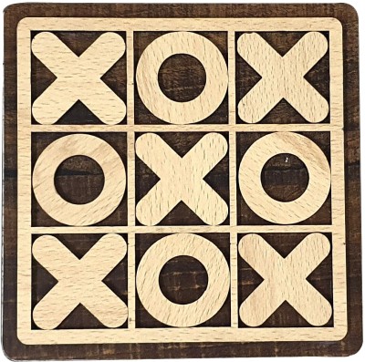 SPKART 0 X Game Zero and Cross Game Handmade Wooden Tic Tac Toe Game Board Game Accessories