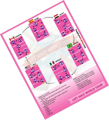 Tambola Tickets World tour Tambola Housie Bingo Tickets ( 24Cards,Printed on Hardsheet) Board Game Accessories
