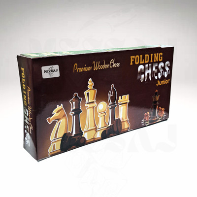 Meesaj Premium Wooden Chess & Checkers Combo – Family Game with Foldable Board Strategy & War Board Game