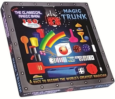 KIDDOZ KREATIONS Magic Trunk Game of illusion|Classical Magic Show with 150 Amazing Magic Tricks Party & Fun Board Game