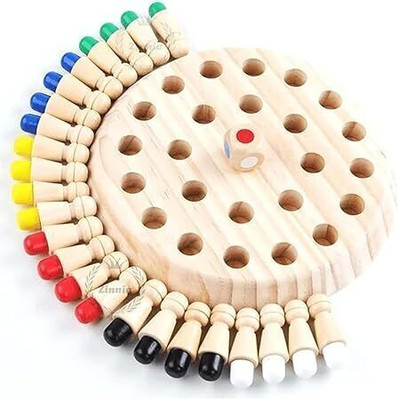 Moxtiza Wooden Memory Match Stick Chess Game Set Funny Block Board Game Interaction Toy Educational Board Games