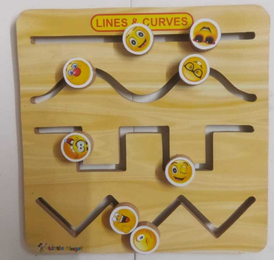 bright mind and edufun LINES AND CURVES MAZE PUZZLE Educational Board Games