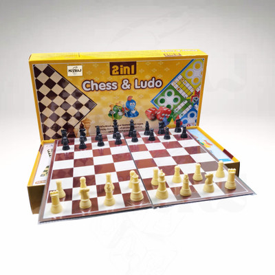 Meesaj Educational 2-in-1 Game – Ludo & Chess Strategy Set for Smart Play Party & Fun Board Game