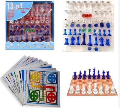 Shivalik Enterprises 13-in-1 Magnetic Family Board Game | Multi-Game Combo for Kids & Adults Party & Fun Board Game