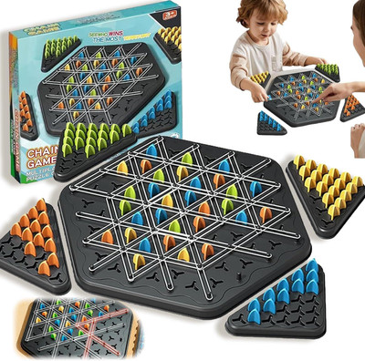Dorytoys Chain Triangle ChessSet,Triangular Chess Set for Children and Adults--67 Strategy & War Board Game