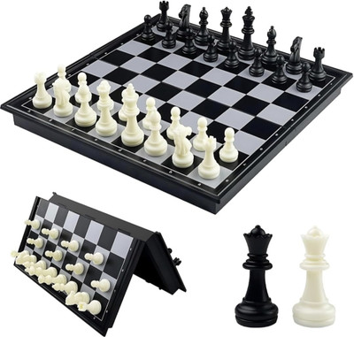 Zenex store Magnetic Chess Game Set Board with Magnetic Pieces, Foldable Chess Board Board Game Accessories