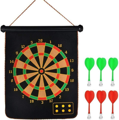 Goyal's High Magnetic Power with Double Faced Portable and Foldable Dart Game Dart Board Game