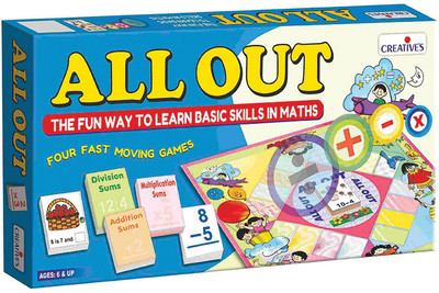 Creatives All Out Maths Game – Fun Way to Learn Basic Skills in Maths for Kids Ages 6 & Up Educational Board Games