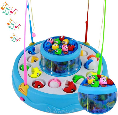 Giftzretailz Fish Catching Game Big Size with 26 Fishes with Music and Light Party & Fun Board Game
