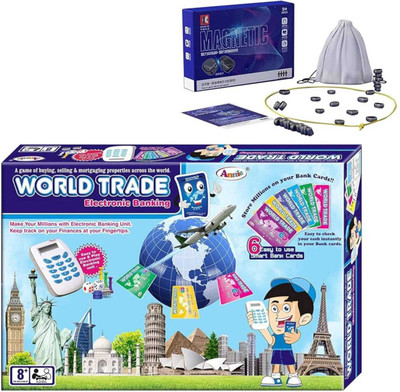 Premio Coppex Business Game with Swipe Machine & Smart Cards + [Free Magnet Game] Money & Assets Board Game