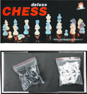 Bebbix Deluxe Chess Board Game Set Educational Games Size 35x35 CM Strategy & War Board Game