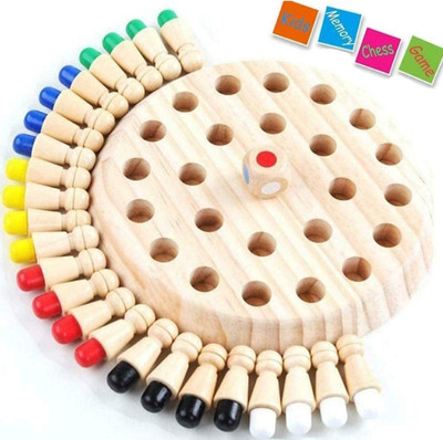 Mira Farmcraft Wooden Memory Match Stick Chess Game Educational Brain Teaser Intelligent Game Strategy & War Board Game