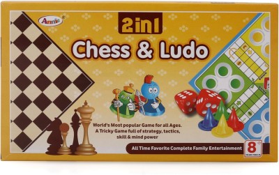 annie 2 in 1 Chess & Ludo Big Board Game Party & Fun Board Game