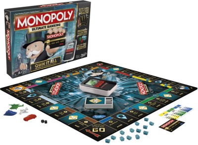 Monopoly Ultimate Banking Edition, Electronic Banking Unit-Cashless Gameplay, Ages 8+ Money & Assets Board Game