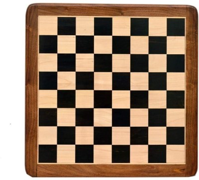 Ganesh Chess Made in Ebony Wood and Maple Wood Lacquered Chess Board Designed for Professional Players Size-22 inches(Note - Chess Pieces NOT Included)-405-22C Board Game Accessories Board Game