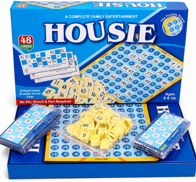 PrimeGames Tambola Housie Game Set | 48 Tickets & 90 Tokens | Fun Family Party Game Set Educational Board Games