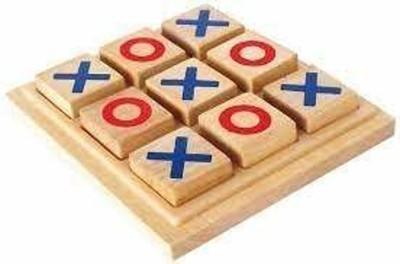 GLOWZADE Wooden Tic Tac Toe cut n zero game | Easy to carry Educational Board Games Board Game