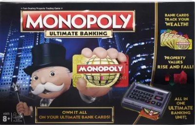 JOLARY Monopoly Ultimate Banking Edition, Electronic Banking Unit-Cashless Gameplay Educational Board Games