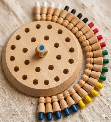 CountryLink Wooden Memory Chess Color Matching Brain Game for Kids 3+ Educational Board Games