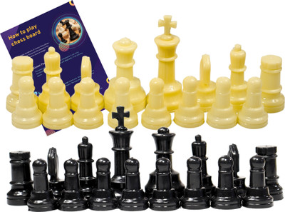 yasbavu CHESS PIECES BLACK AND WHITE WITH PLAYING GUIDE Board Game Accessories