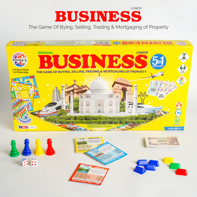 Ratnas Water Proof Business 5 in 1 with Notes, Enhace dealing skills (1233) Party & Fun Board Game
