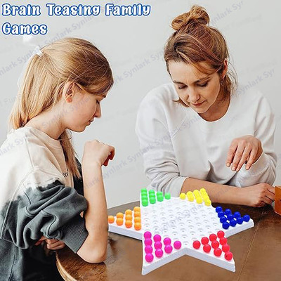 Synlark Champions Chinese Checkers Board Game Matching Puzzles Board Game for Kids Board Game Accessories