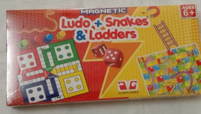 HMV Magnetic Snakes and Ladder & Ludo For Kids Strategy & War Board Game