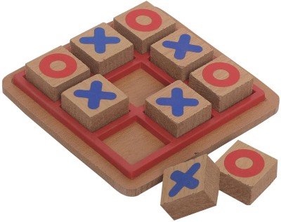 Toyporium Wooden Tic Tac Toe Game|Board Games for Adult & Kids|Brain Games Toy for Kids|22 Party & Fun Games Board Game