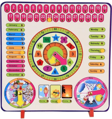 VMTS Calender Clock Puzzle Educational Board Games